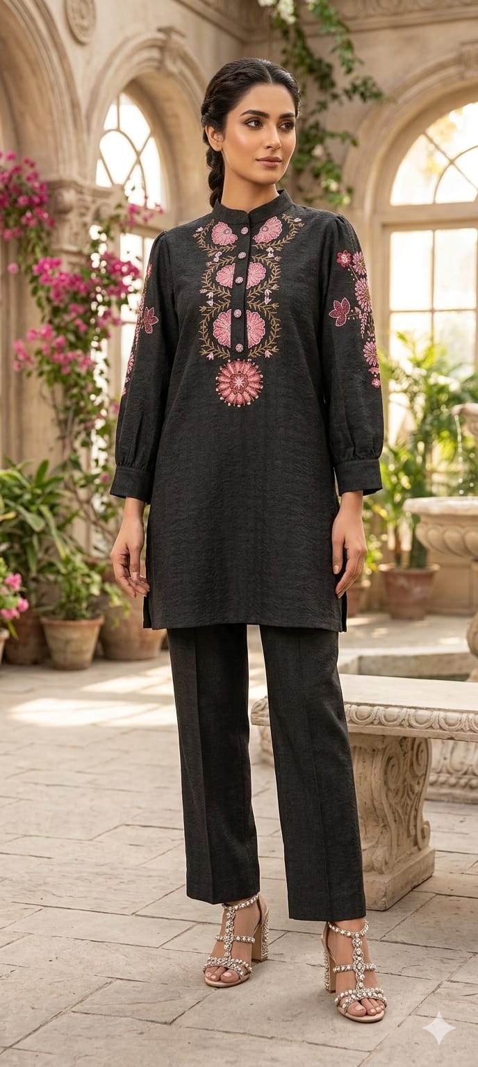 Classic Embroidered Pantsuit